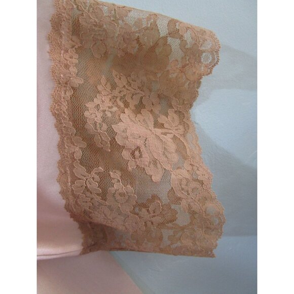 Vintage Henson Kickernick Blush Bed Jacket Tan Lace Sz. Small EUC USA Made - Picture 5 of 11